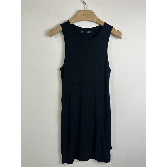 Athleta Dresses & Skirts - Athleta La Palma Dress Size XXS  2XS Black Crossover Layered Hem Sleeveless
